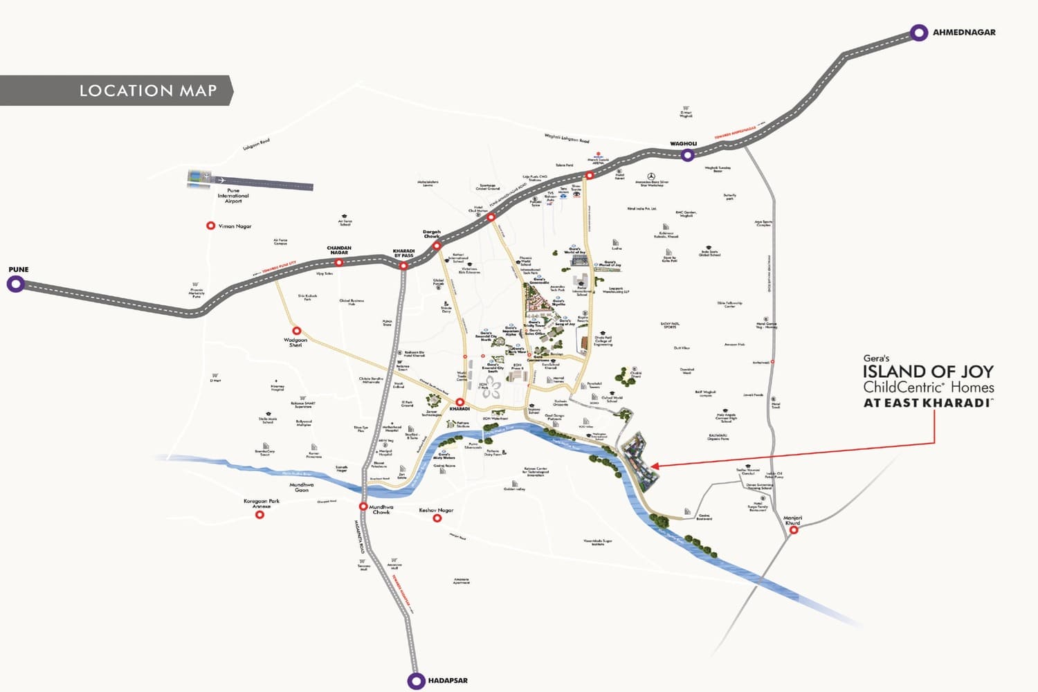 Gera's Island Of Joy Kharadi Location Map Gera's Island Of Joy Kharadi Location Map